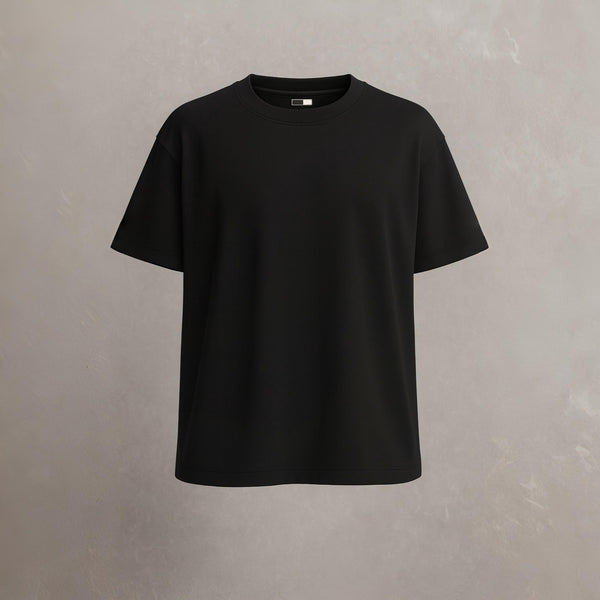 Men 100% Cotton Oversized T-Shirt Black