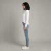 Boat Neck T-ShirtFull Sleeves White