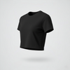 Women Regular Crop Top black