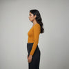 Women’s Square Neck Cotton Crop Top Mustard Colour