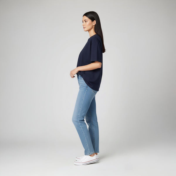 Women’s French Terry Oversized T-Shirt Navy