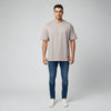 Men French Terry Oversized T-Shirt Ash