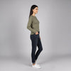 Boat Neck T-ShirtFull Sleeves Moss Green