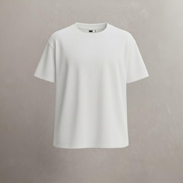 Men 100% Cotton Oversized T-Shirt White