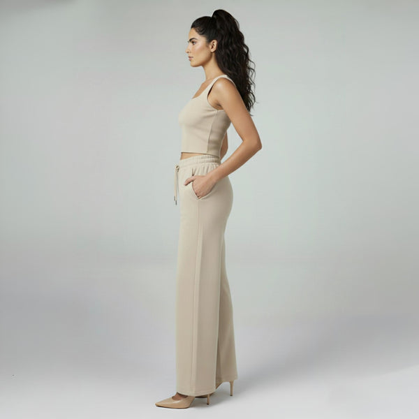 Women’s Wide Leg Pant Smoke Grey
