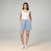 Female Premium looper Shorts Sky Blue
