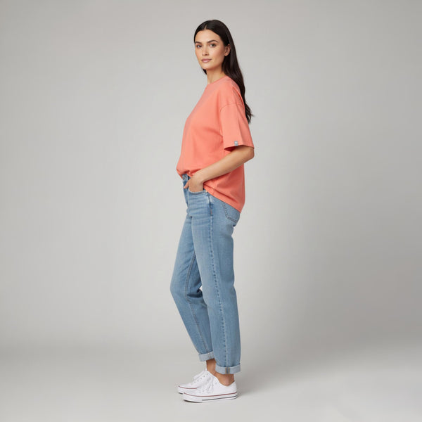 Women’s French Terry Oversized T-Shirt Dusty Cedar