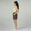 Female Premium looper Shorts Brown