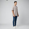 Men French Terry Oversized T-Shirt Ash