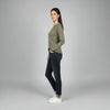 Boat Neck T-ShirtFull Sleeves Moss Green