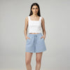 Female Premium looper Shorts Sky Blue