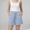 Female Premium looper Shorts Sky Blue