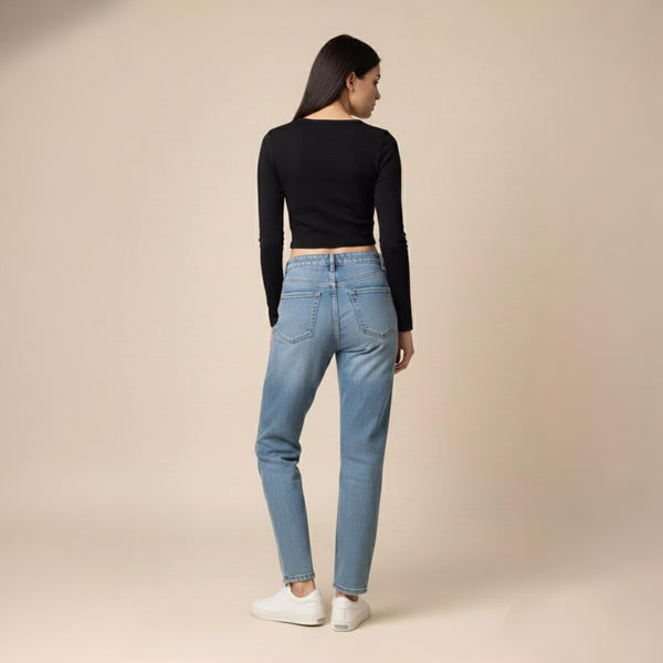 Crop Top Full Sleeve Black