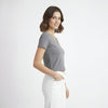 V Neck crop Top Slim FIT Steel Grey