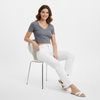 V Neck crop Top Slim FIT Steel Grey