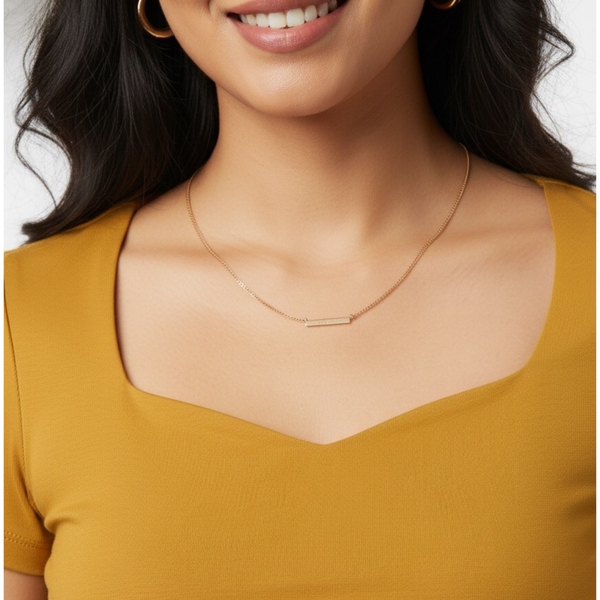 Heart Neck crop Top Slim FIT Mustard Color
