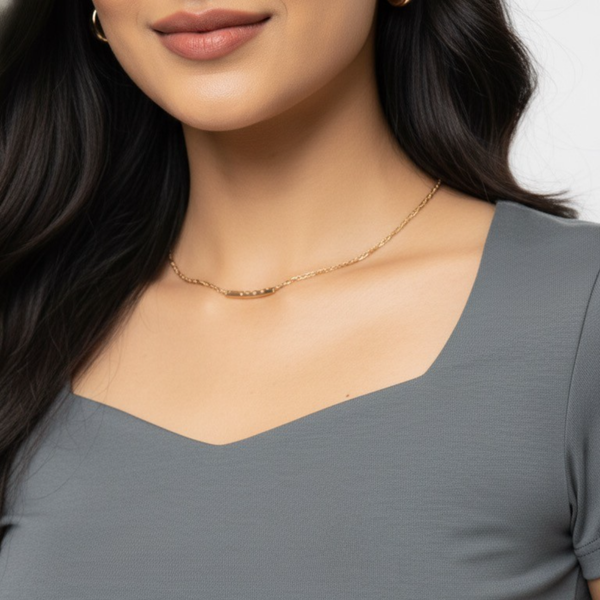 Heart Neck crop Top Slim FIT Ash