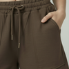 Female Premium looper Shorts Brown