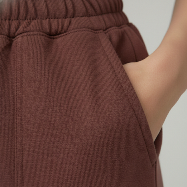 Female Premium looper Shorts Maroon
