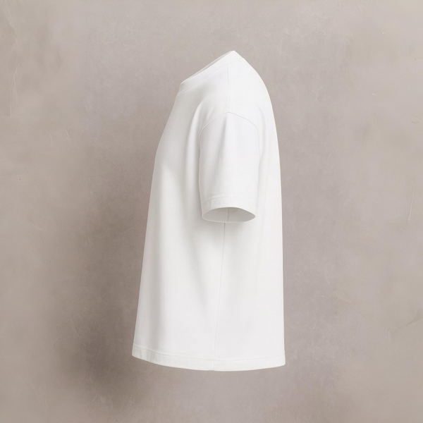 Men 100% Cotton Oversized T-Shirt White