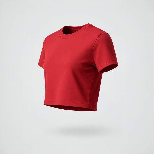 Women Regular Crop Top Red