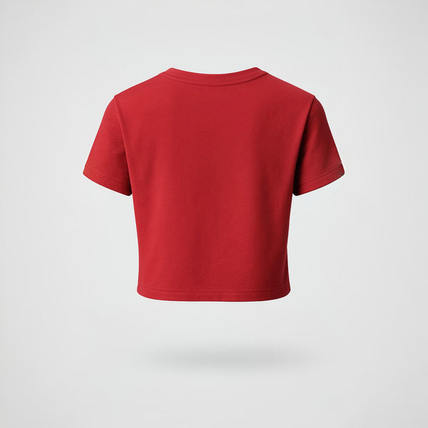 Women Regular Crop Top Red