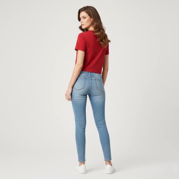 Women Regular Crop Top Red