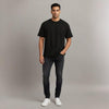 Men 100% Cotton Oversized T-Shirt Black