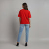 Women’s 100% Cotton Oversized T-Shirt Red