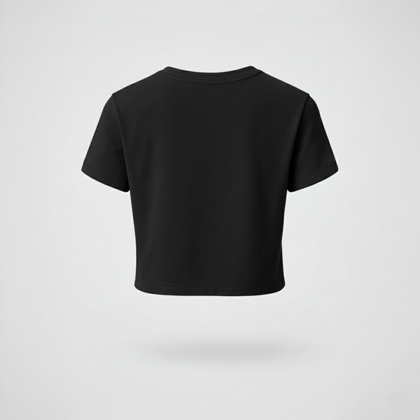 Women Regular Crop Top black