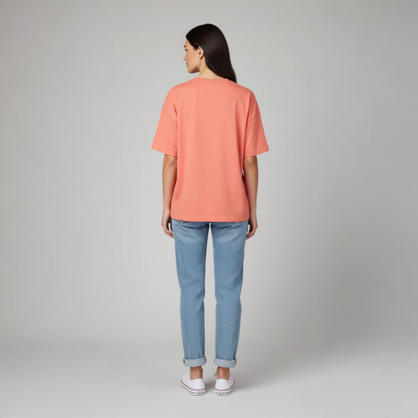 Women’s French Terry Oversized T-Shirt Dusty Cedar