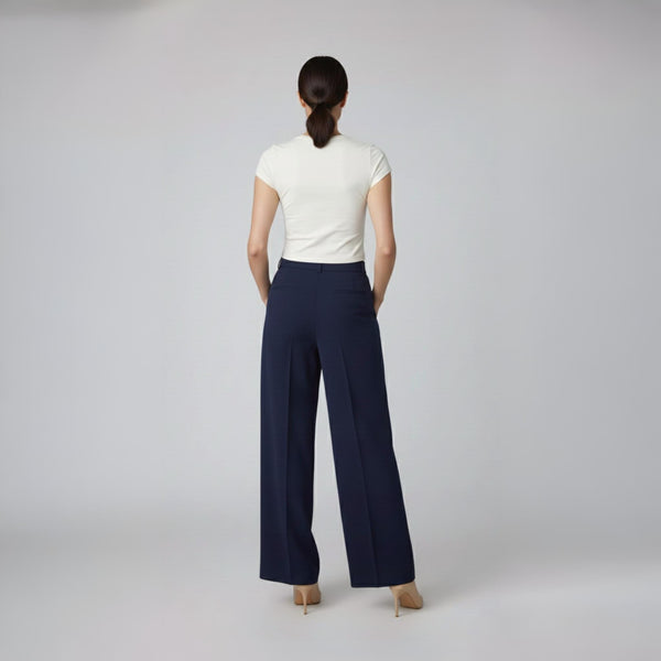 Round Neck Crop Top Half Sleeves Off White