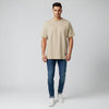 Men French Terry Oversized T-Shirt Smoke Grey