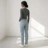 Crop Top Full Sleeve Grey
