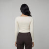 Women’s Square Neck Cotton Crop Top Off-White