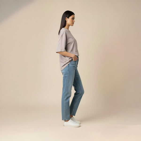 Women’s French Terry Oversized T-Shirt Ash