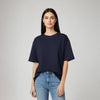 Women’s French Terry Oversized T-Shirt Navy
