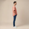Men French Terry Oversized T-Shirt Dusty Cedar