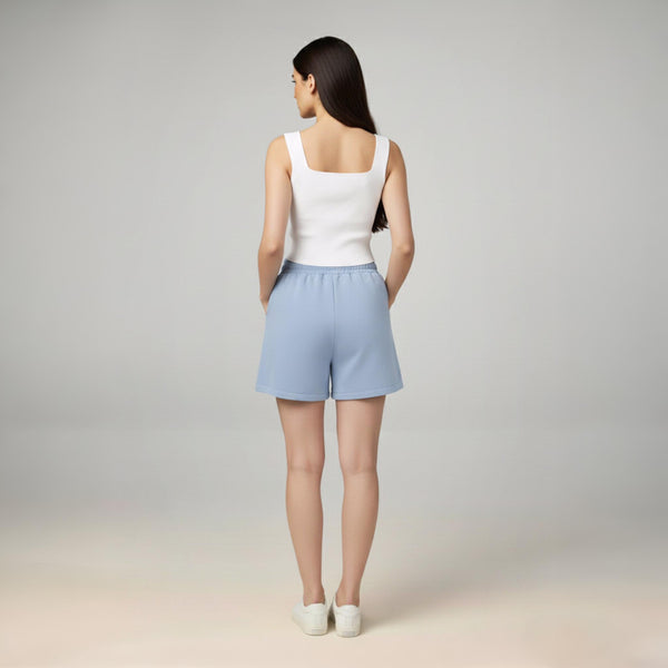 Female Premium looper Shorts Sky Blue