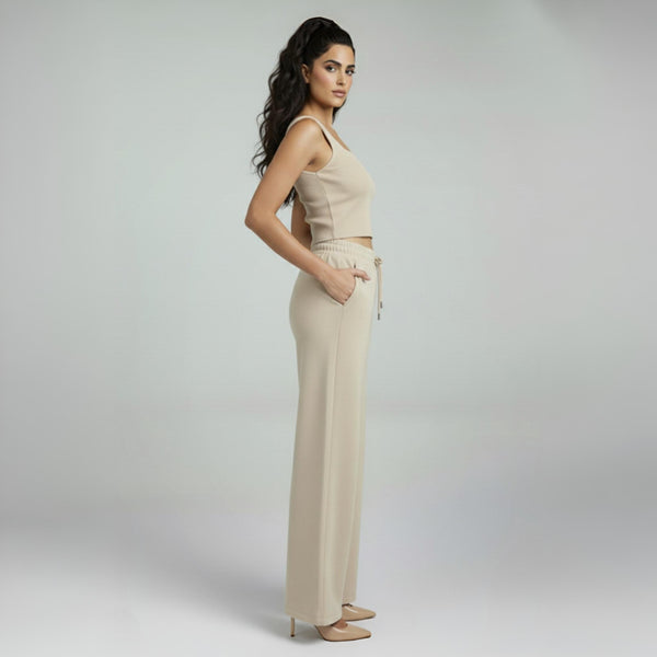 Women’s Wide Leg Pant Smoke Grey