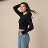 Crop Top Full Sleeve Black