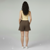 Female Premium looper Shorts Brown
