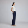 Round Neck Crop Top Half Sleeves Off White