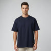Men French Terry Oversized T-Shirt Navy