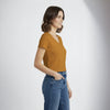 V Neck crop Top Slim FIT Mustard Color