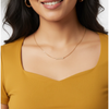 Heart Neck crop Top Slim FIT Mustard Color