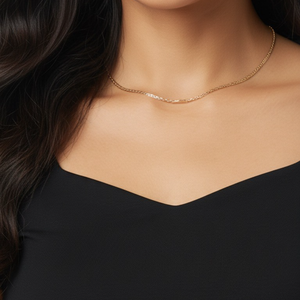 Heart Neck crop Top Slim FIT Black